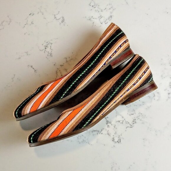 Fortress of Inca Fabric Stripe Flats - Sz 6 - Picture 6 of 6